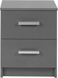 CASSETTIERA COMODINO ELENZIO 2 CASSETTI 41,2x40x58H CM GRIGIO GRAFITE