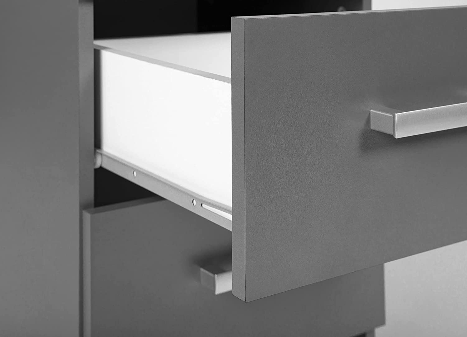 CASSETTIERA COMODINO ELENZIO 2 CASSETTI 41,2x40x58H CM GRIGIO GRAFITE