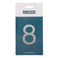 Numeri Civici Lettere Esterno in Rilievo Targhette Acciaio Inox Moderno Adesivi Numero: 8