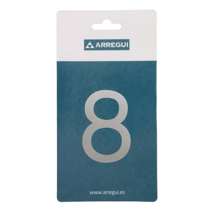 Numeri Civici Lettere Esterno in Rilievo Targhette Acciaio Inox Moderno Adesivi Numero: 8