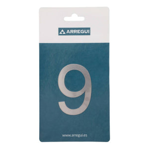Numeri Civici Lettere Esterno in Rilievo Targhette Acciaio Inox Moderno Adesivi Numero: 9