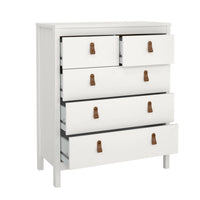 Cassettiera Nicholas, Settimino multiuso, Comò camera da letto, Mobile con cassetti, 82x38 h99 cm, Bianco