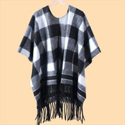 Sciarpa semplice in stile pittura a inchiostro per donna, mantello di alta moda, sciarpa invernale in cashmere
