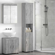 Set di Armadi da Bagno TULUM Grigio Sonoma 37 x 31,5 x 203 cm