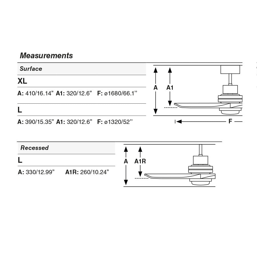 FARO Ventilatore da soffitto a incasso Lantau Recessed L in Acciaio Nichel Opaco con pale in pino, motore DC 6 velocità con funzione inversa, per soffitti inclinati FARO-33560DCR