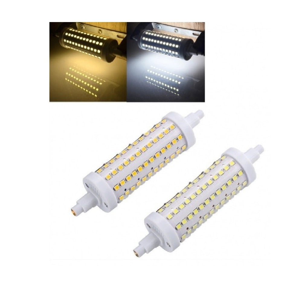 Trade Shop - Lampada Lampadina A Led R7s Luce 360 Gradi 118mm Luce Calda Fredda 220v 10w - -bianco Caldo      -