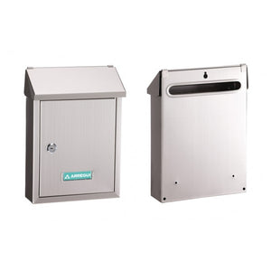 Cassetta Postale Piccola in Acciaio INOX A5 Buste C5 Raccogliposta Buca Lettere