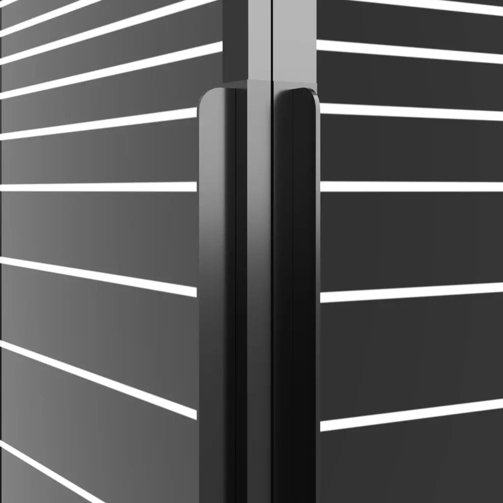 Box Doccia a Righe ESG 90x70x180 cm Nero CFW6973927
