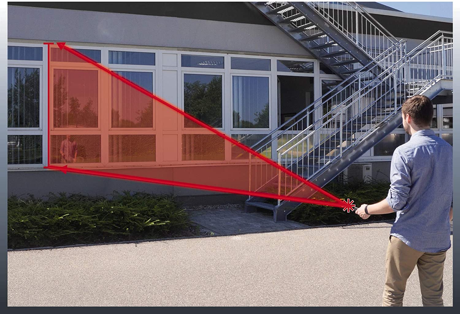 Metro Laser Misuratore di Distanza Einhell TC-LD 50 mt Puntatore con Display