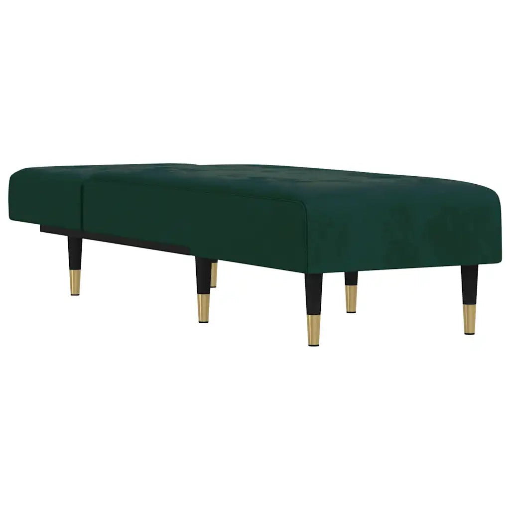 Chaise Longue in Velluto Verde Scuro 352810