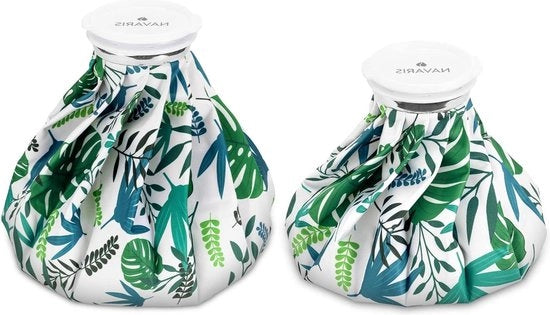 Sacchetto per acqua calda e ghiaccio - Adatto come borsa per acqua calda e impacco freddo - Contro l'infiammazione, le lesioni e il dolore - Set da 2
