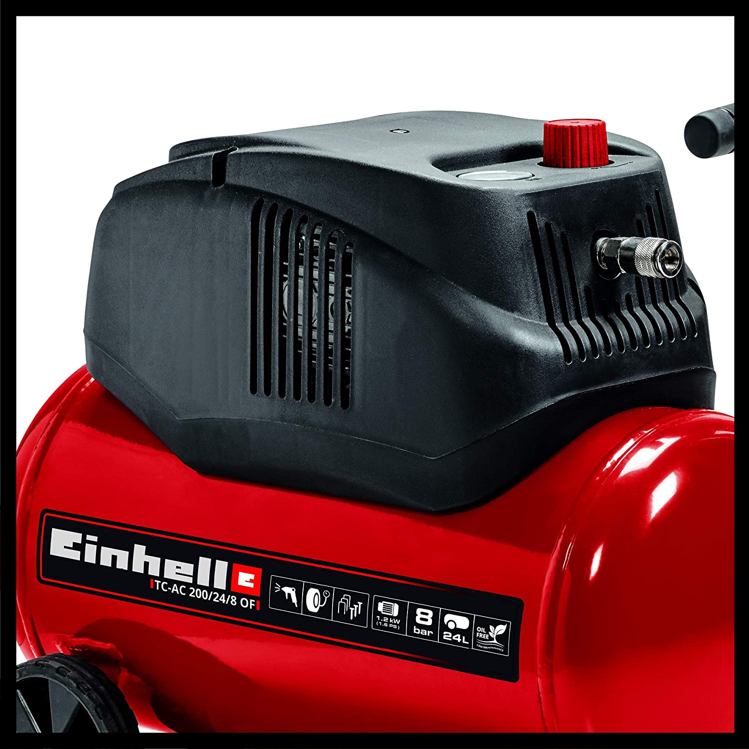 Compressore Aria 24 Lt Einhell TC-AC 200/24/8 OF 8 Bar 1200W Autolubrificato