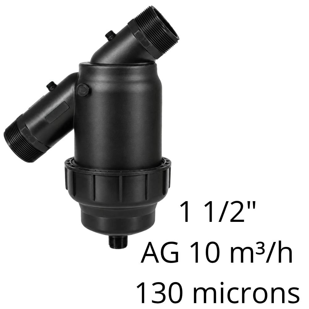 Filtro per irrigazione in linea 1" 1/2 pollici rete inox 120 mesh