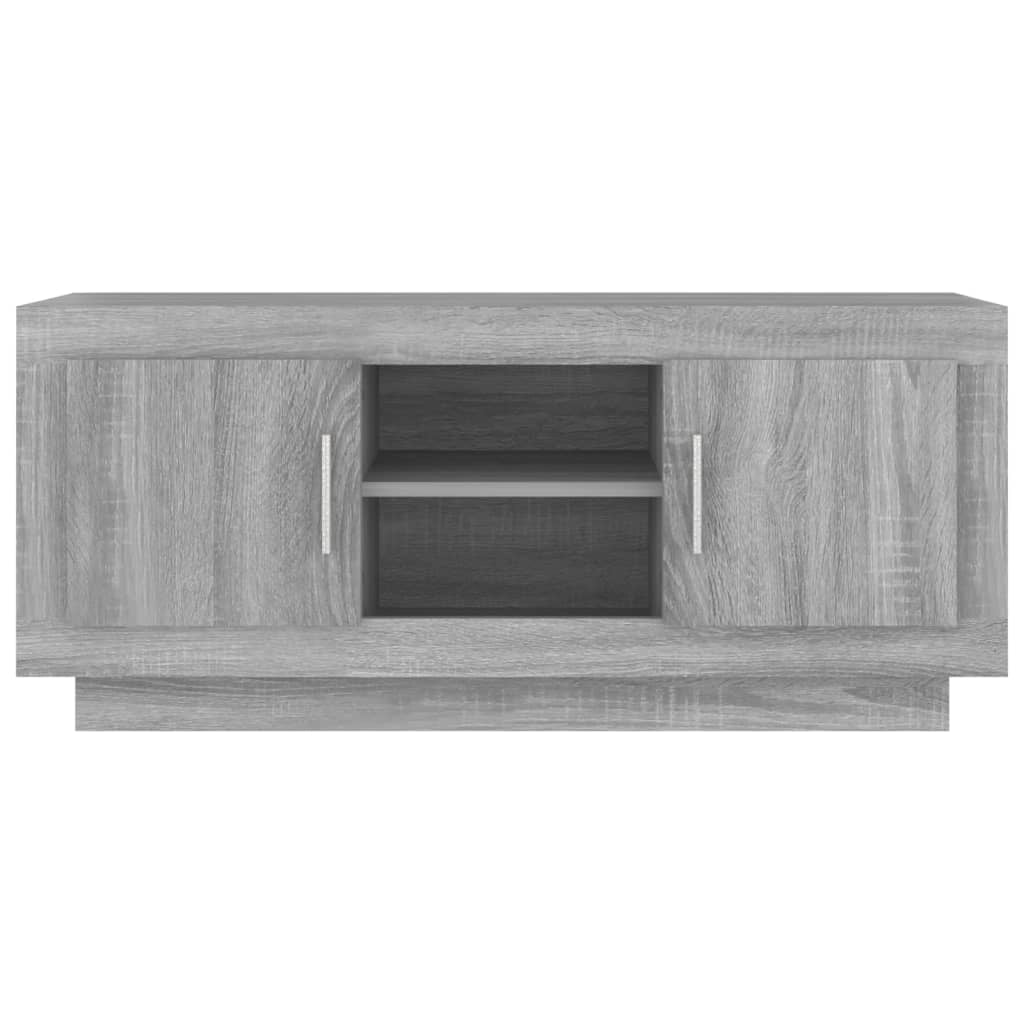 Mobile TV multimediale mensola TV credenza TV sala da pranzo soggiorno camera da letto Sonoma 102 x 35 x 45 cm legno ingegnerizzato grigio 02_0028351