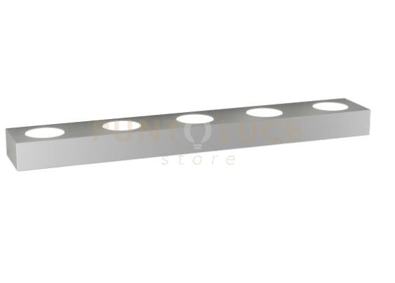 BEASIDE APPLIQUE 9 LUCI BIEMISSIONE GRIGIO 1190-A9-GR