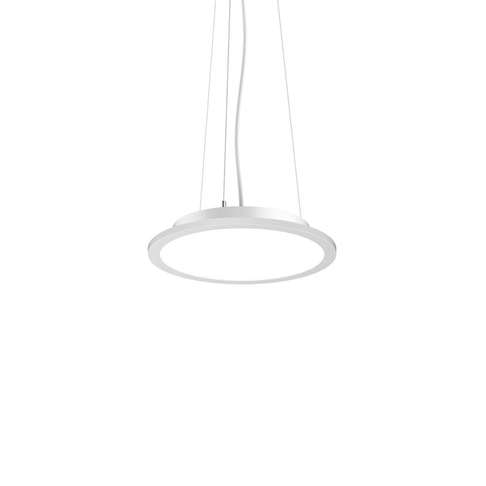 Sospensione Moderna Fly Slim Alluminio-Plastiche Bianco Led 18W 3000K D35Cm
