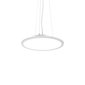 Sospensione Moderna Fly Slim Alluminio-Plastiche Bianco Led 26W 3000K D45Cm