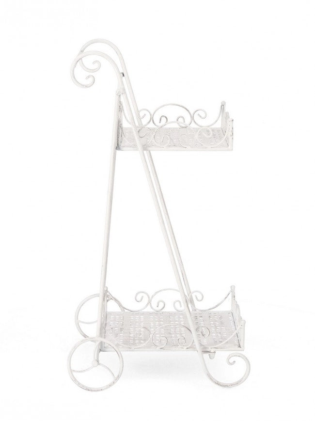Set 4 Porta Fiori Acciaio Bianco Stile Rustico da Interno - IRENE