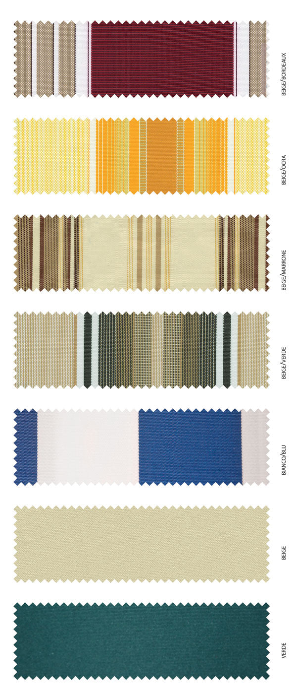 Tenda da Sole a Caduta con Catenella Avvolgibile Rullo Balconi Terrazze Mikonos Formato: 2 x 2.5 mt, Colore: Beige/Bordeaux