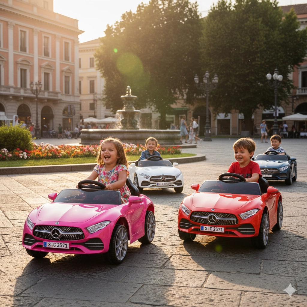Macchina Elettrica per Bambini 12V con Licenza Mercedes CLS Small Blu