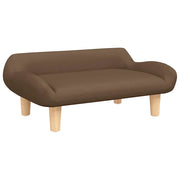 Cuccia per cani a forma di cesto comoda 70 x 40 x 24 cm tessuto marrone 02_0042787