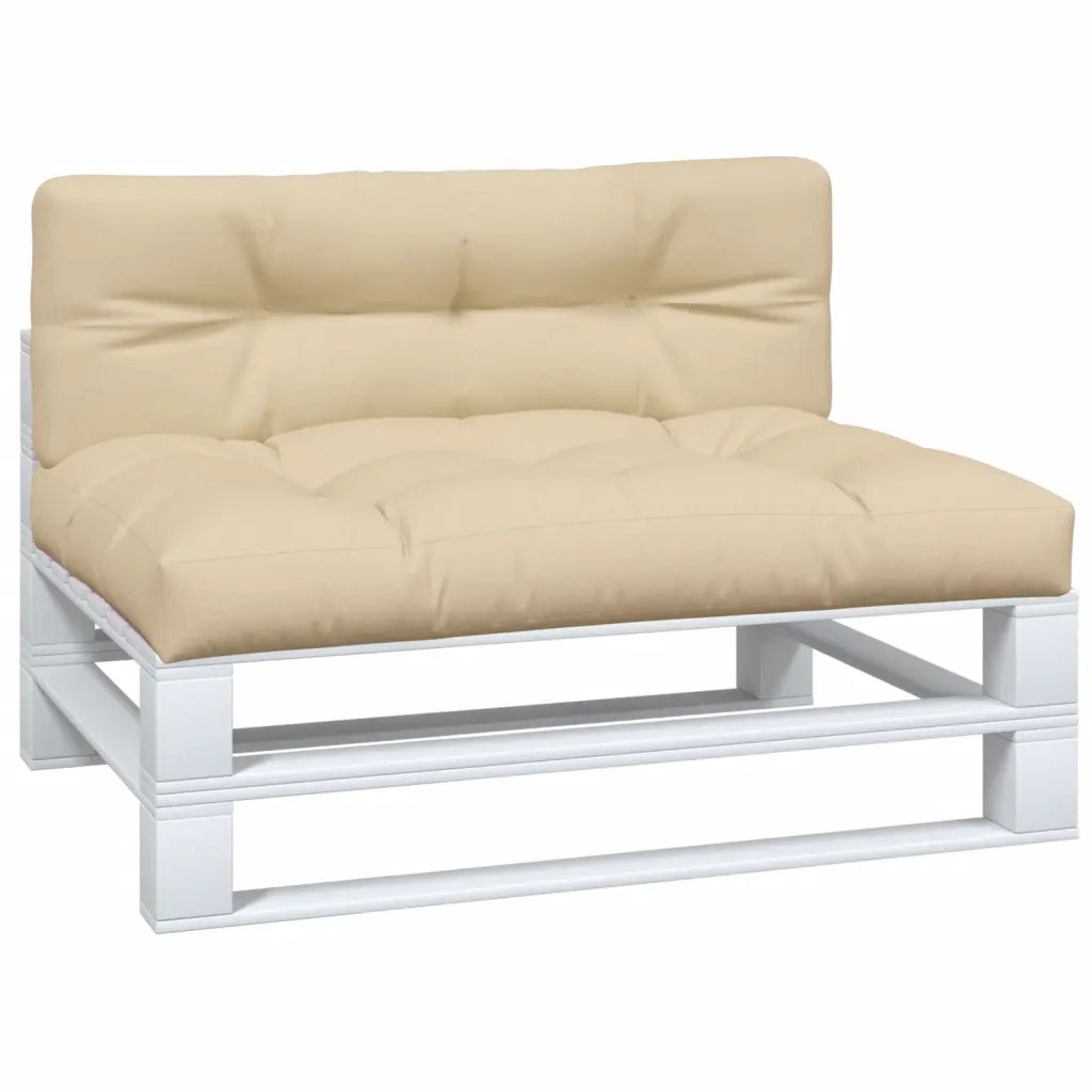 vidaXL Cuscini per Pallet 2 pz Beige in Tessuto