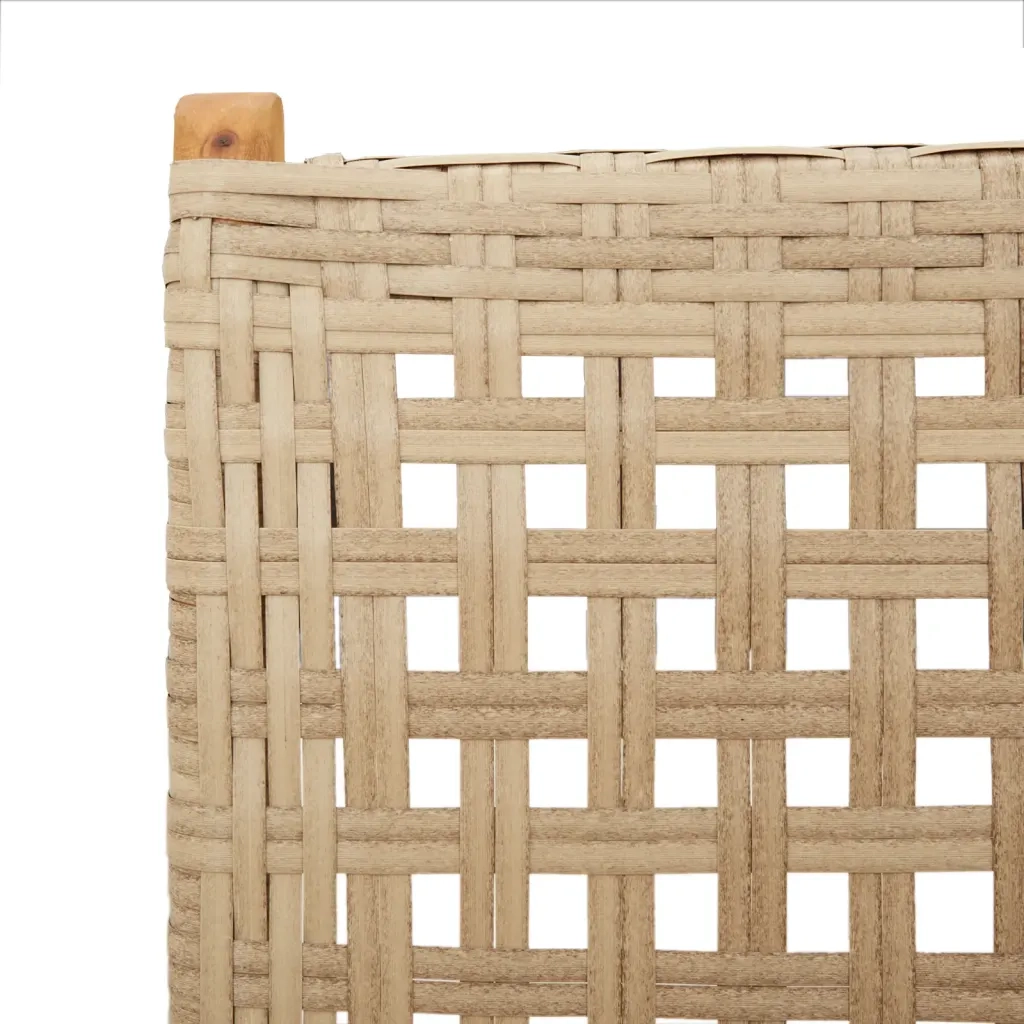 Sedie da Giardino 2 pz | Sedie da Esterno Beige Legno Massello Acacia e Polyrattan