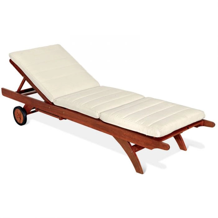Materassino per lettino prendisole, 200x64 cm - Materassino Per Lettino Prendisole, 200x64 Cm Tortora Con Bordino Ecru