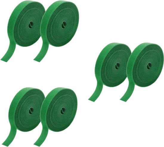 Binders per piante - Adesivo adesivo verde - Adesivi autoadesivi - Archiviazione e organizzazione - 1m x 1cm, verde 6 rotoli