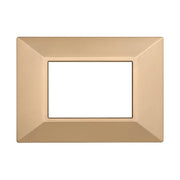 Placca Piramide Serie Moon 3P Colore Oro Compatibile Con Bticino Axolute
