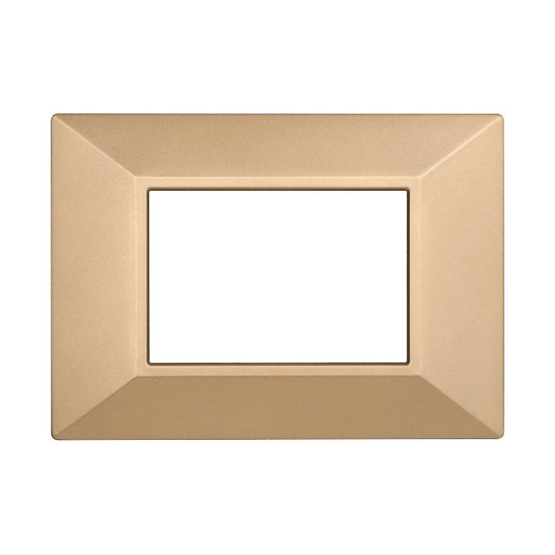 Placca Piramide Serie Moon 3P Colore Oro Compatibile Con Bticino Axolute