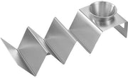 Taccobase in acciaio inossidabile - resistente al forno - 3 taccos - resistente al lavastoviglie - ecosostenibile - 26,3 x 10 x 5 cm - Ripieno per tortilla
