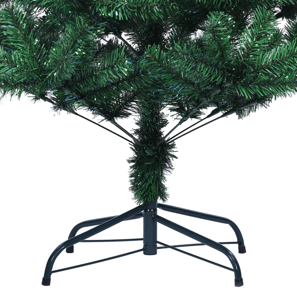 Albero di Natale Artificiale-Decorazioni natalizie Punte Iridescenti Verde 240 cm PVC