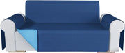 Copridivano Double Face Moderno Lavabile Fodera ProteggiDivano 4 Posti Blu