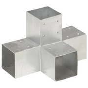 Connettore per Pali a Forma di X in Metallo Zincato 91x91 mm cod mxl 56188