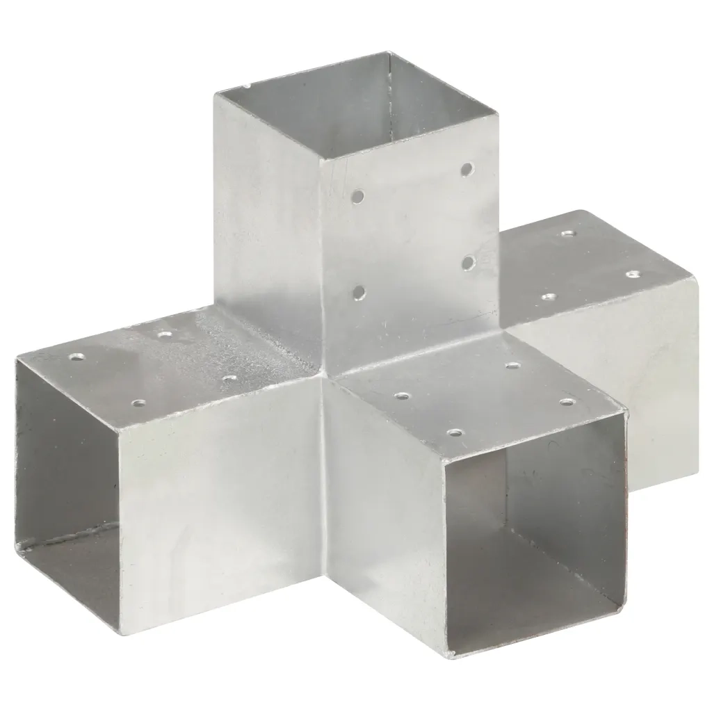 Connettore per Pali a Forma di X in Metallo Zincato 91x91 mm cod mxl 56188