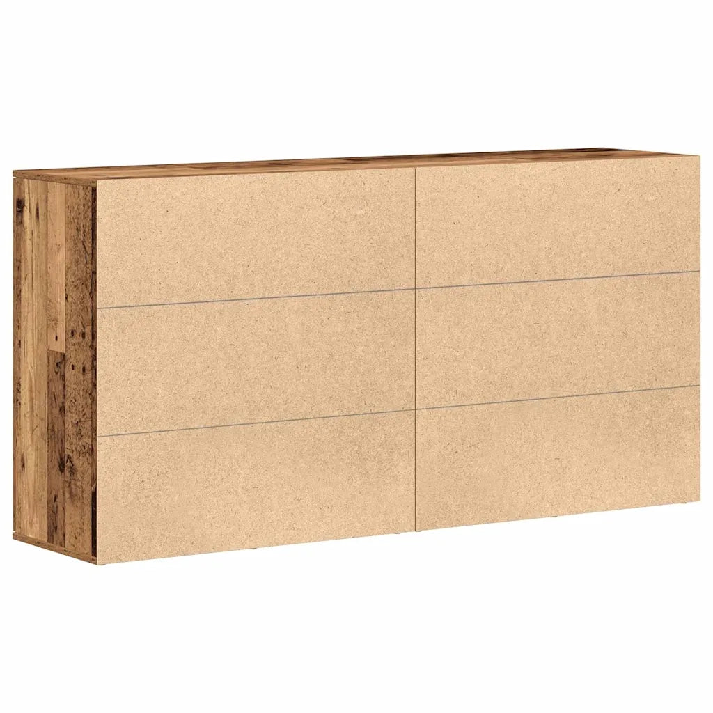 Credenza 2 pz-Set di 2 Buffet-Armadio da cucina Legno vecchio 79 x 38 x 80 cm Legno multistrato