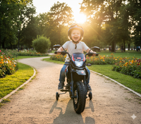 Moto Elettrica per Bambini 12V con Licenza Aprilia RX-125 Motocross Blu