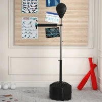 Punching Ball con Barra Girevole per Adulti e Altezza Regolabile 1.6-2m, Nero