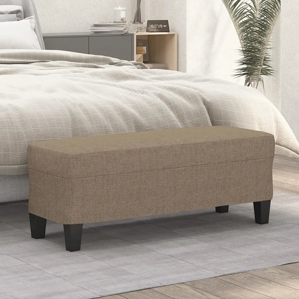 Panca Tortora 100x35x41 cm in Tessuto 349458