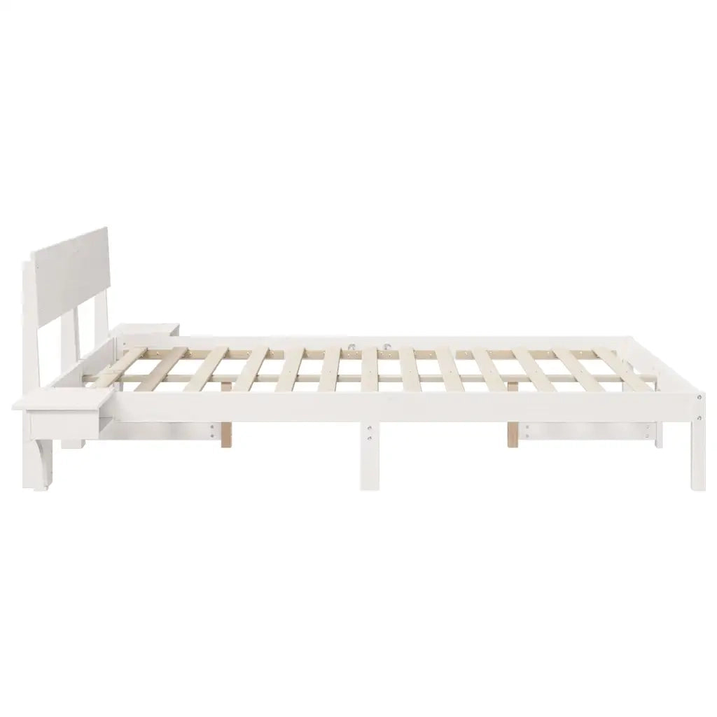 Struttura del letto-Giroletto-Rete del Letto Bianco 150 x 200 cm Pino massello 564766