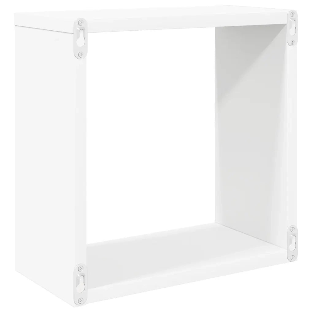 Mensole Parete a Cubo 2 pz Bianche 30x15x30cm 806998