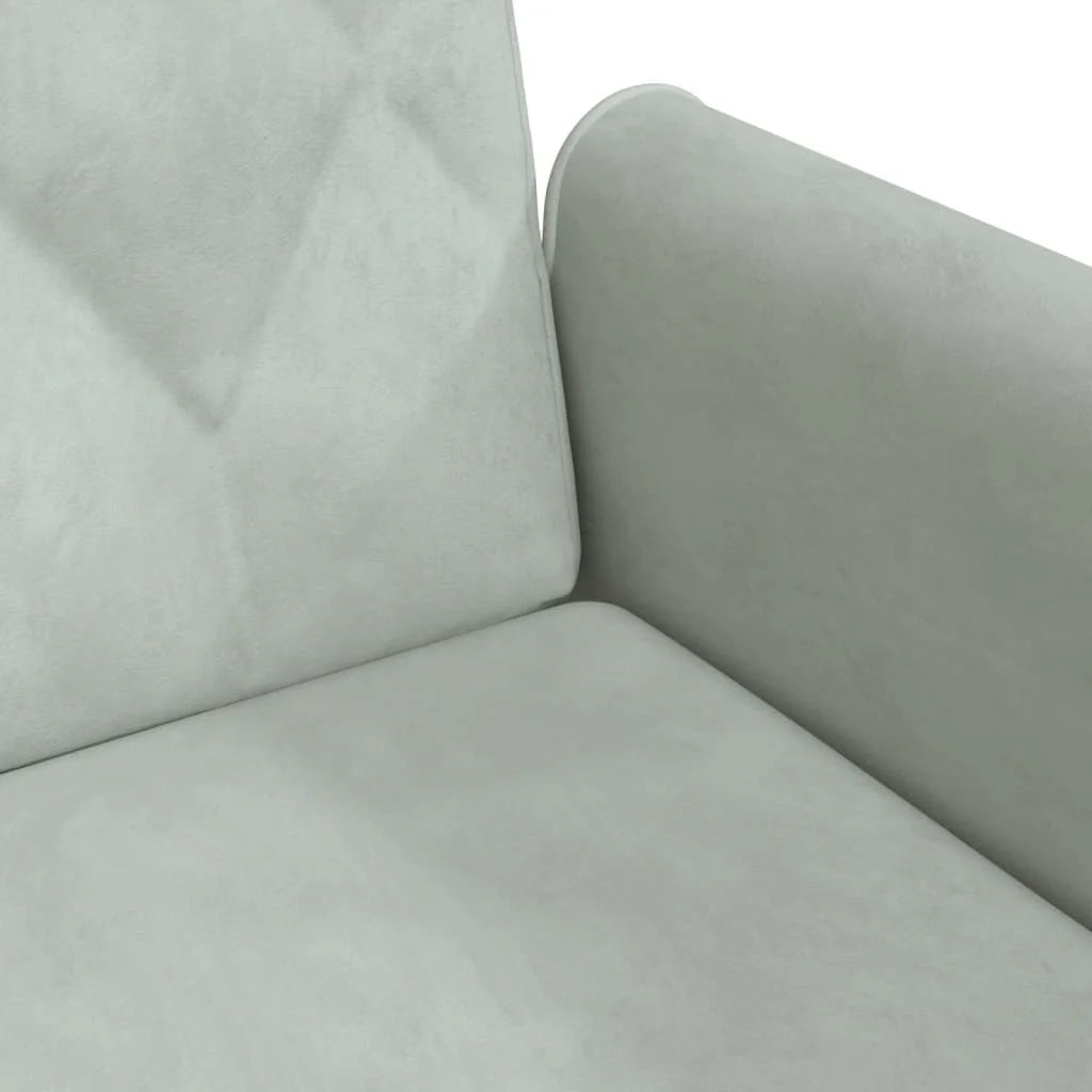 Divano letto con braccioli 216 x 89 x 70 cm velluto grigio chiaro 02_0021014