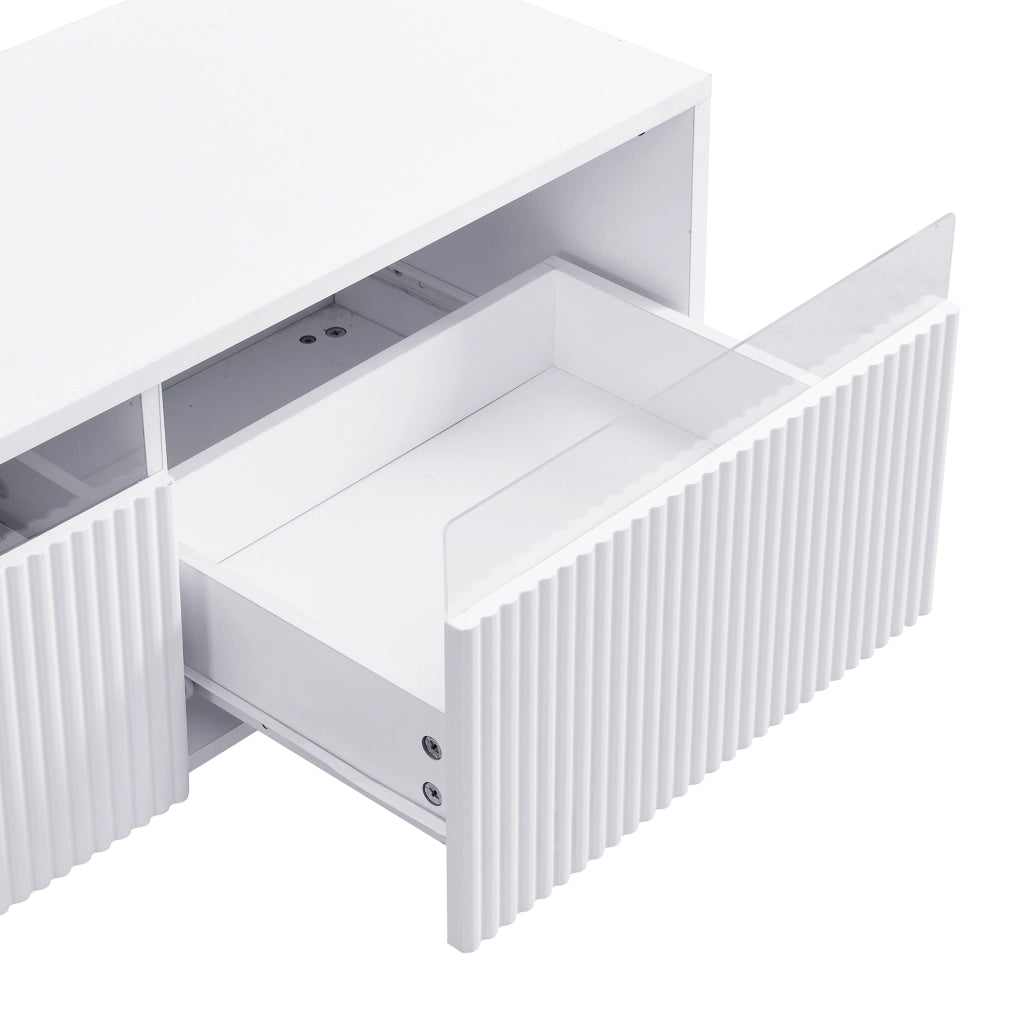 Mobile TV ¨C MINIMAL ¨C Bianco, MDF & Acrilico, 4 Cassetti, 178 cm, Soggiorno