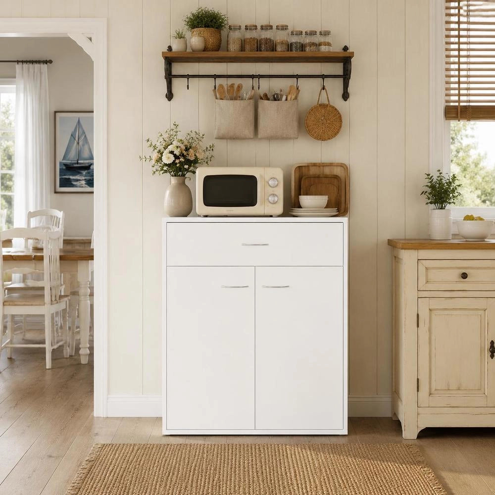 Sideboard White 60x30x75 Cm Wood-based Material
