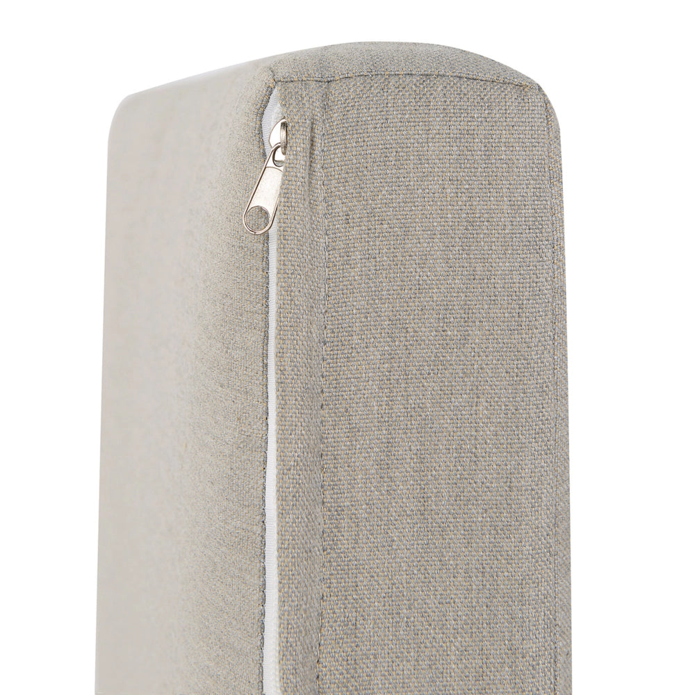Set di 7 copricuscini per sedie da giardino Taupe in tessuto resistente ai raggi UV e all'acqua rimovibili
