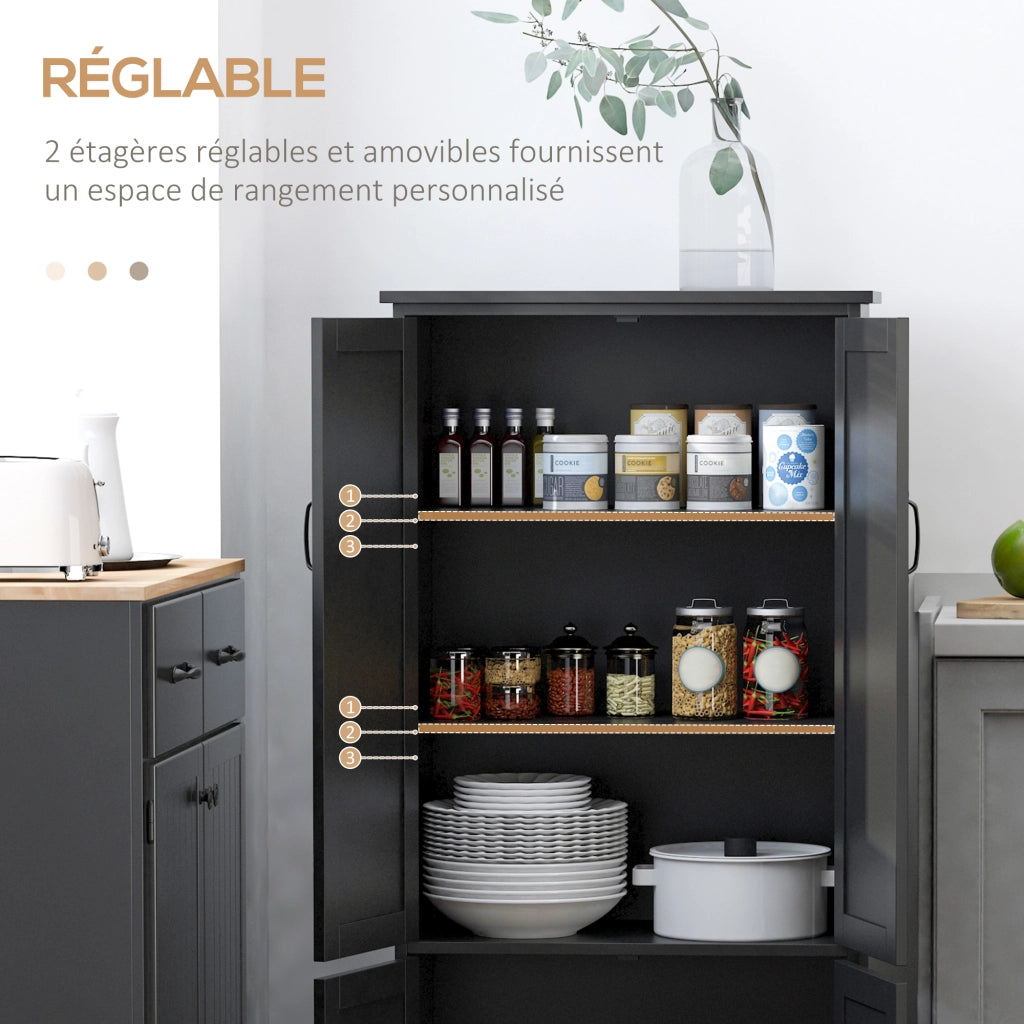 Credenza cucina moderna ¨C Xylo ¨C 2 ante 3 ripiani MDF pannelli particelle nero