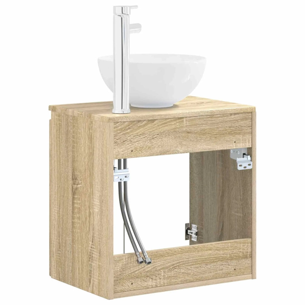 Mobile Lavabo da Parete Rovere Sonoma 49,5 x 35 x 63 cm