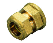 RACCORDO DIRITTO FEMMINA PER GAS CON TENUTA O-RING PER TUBO RAME MODELLO 1350 3/4 ø18   TIEMME RACCORDERIE SPA