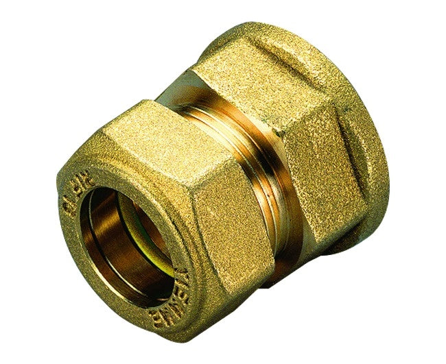 RACCORDO DIRITTO FEMMINA PER GAS CON TENUTA O-RING PER TUBO RAME MODELLO 1350 3/4 ø18   TIEMME RACCORDERIE SPA